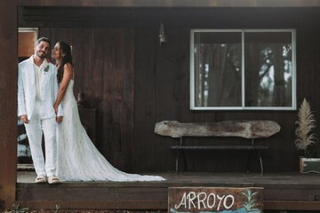 Outdoor wedding area