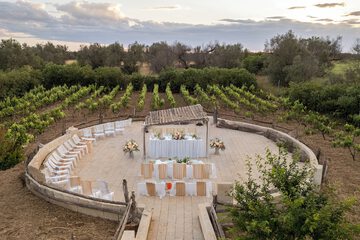 Outdoor wedding area