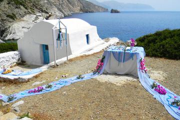 Outdoor wedding area