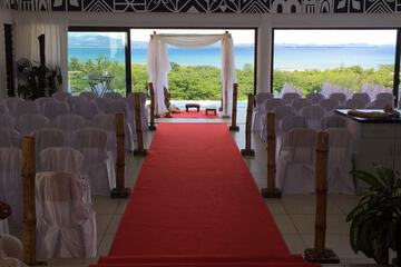 Outdoor wedding area