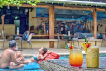Poolside bar