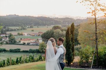 Outdoor wedding area