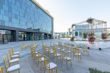Outdoor wedding area