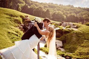 Outdoor wedding area