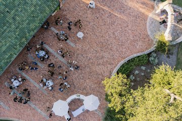 Outdoor wedding area