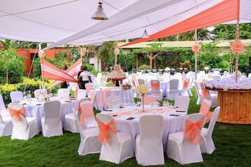 Outdoor banquet area