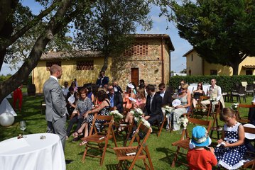 Outdoor wedding area