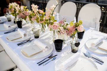 Outdoor banquet area
