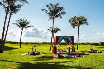 Outdoor wedding area