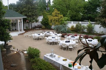 Outdoor banquet area