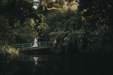 Outdoor wedding area