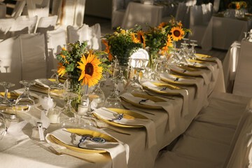 Outdoor banquet area