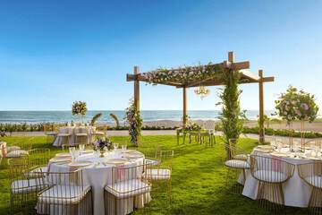 Outdoor wedding area