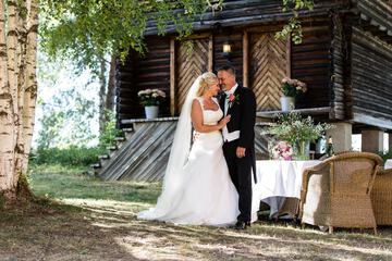Outdoor wedding area