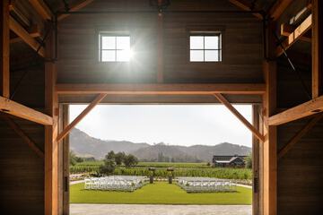 Outdoor wedding area