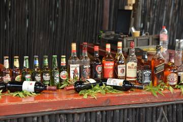 Outdoor banquet area