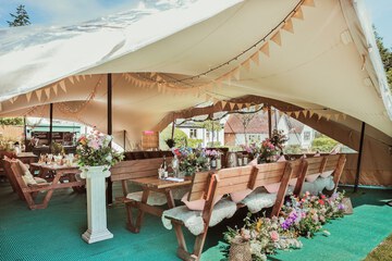 Outdoor wedding area