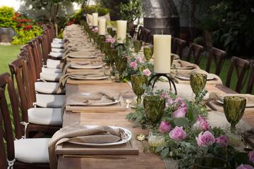 Outdoor wedding area