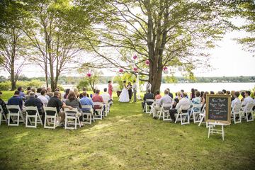 Outdoor wedding area
