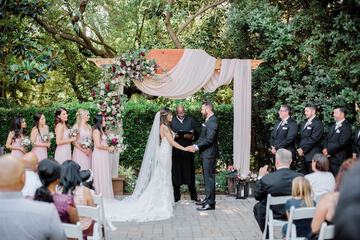 Outdoor wedding area