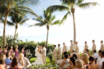 Outdoor wedding area