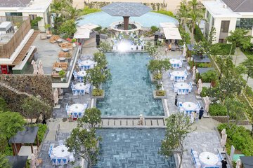 Outdoor wedding area
