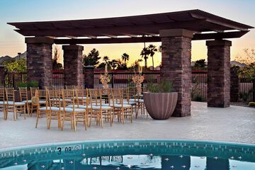 Outdoor banquet area