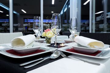 Outdoor banquet area