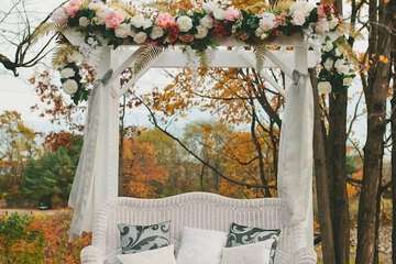 Outdoor wedding area