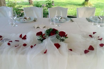 Outdoor banquet area