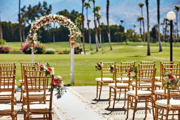Outdoor wedding area