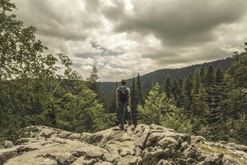 Outdoor rock climbing