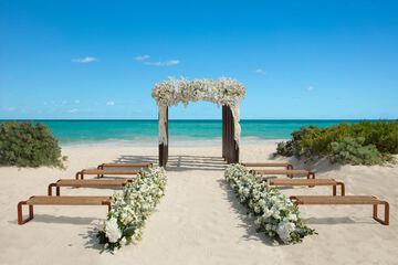 Outdoor wedding area