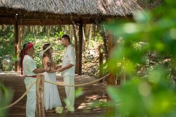 Outdoor wedding area