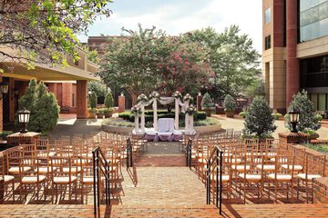 Outdoor wedding area