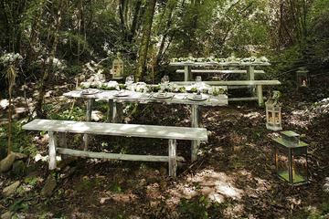 Outdoor banquet area