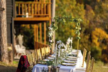 Outdoor wedding area