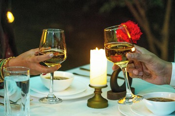 Couples dining