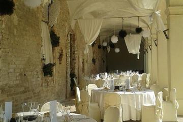 Outdoor banquet area