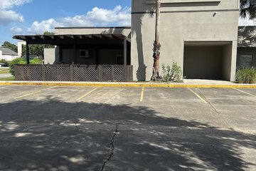Outdoor banquet area