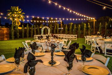 Outdoor wedding area