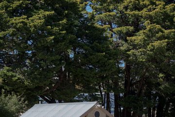 Outdoor banquet area