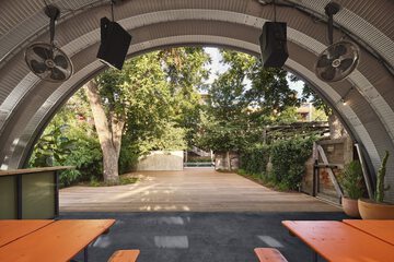 Outdoor banquet area