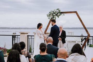 Outdoor wedding area