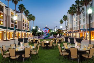 Outdoor banquet area