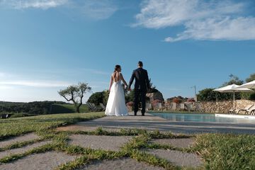 Outdoor wedding area