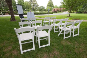 Outdoor banquet area