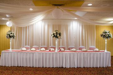 Outdoor banquet area