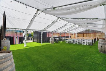 Outdoor banquet area