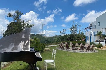 Outdoor banquet area